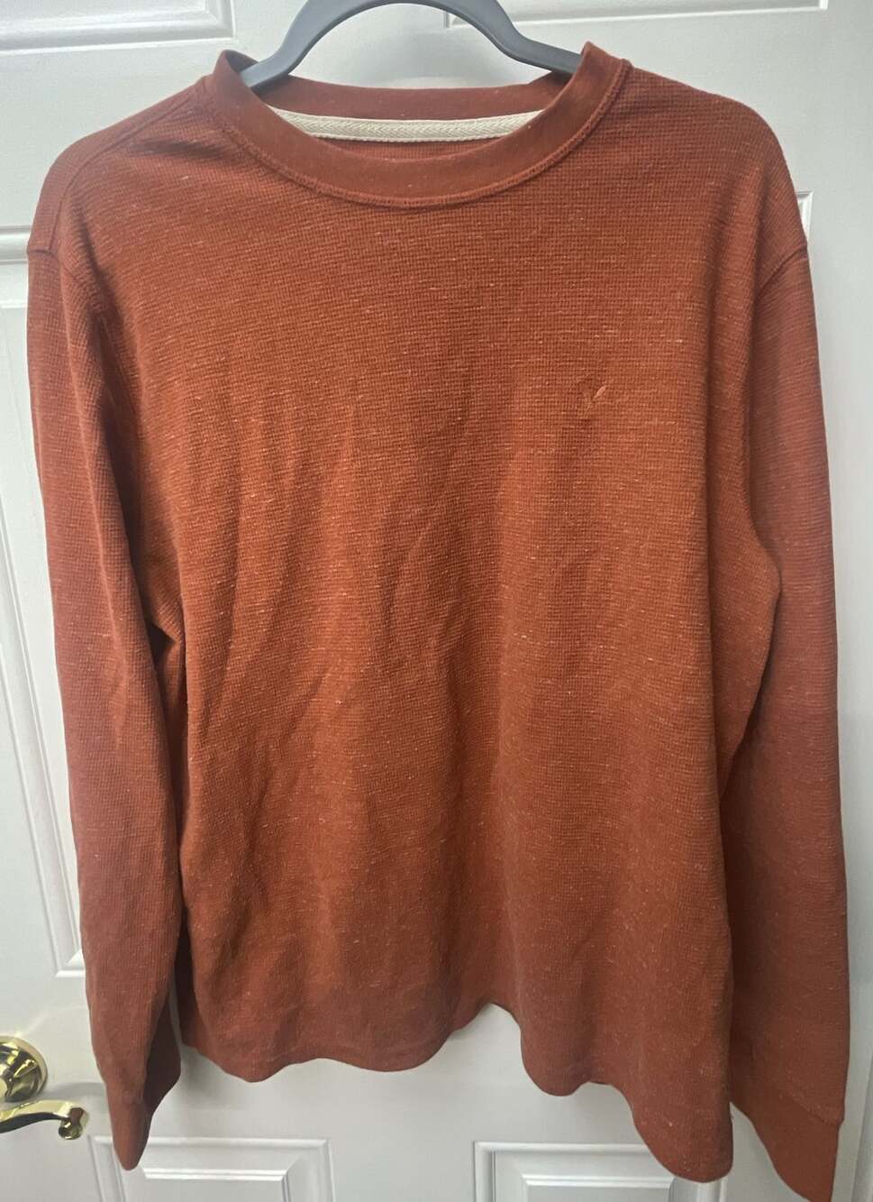American Eagle Super Soft Thermal Shirt Size L Rust Orange